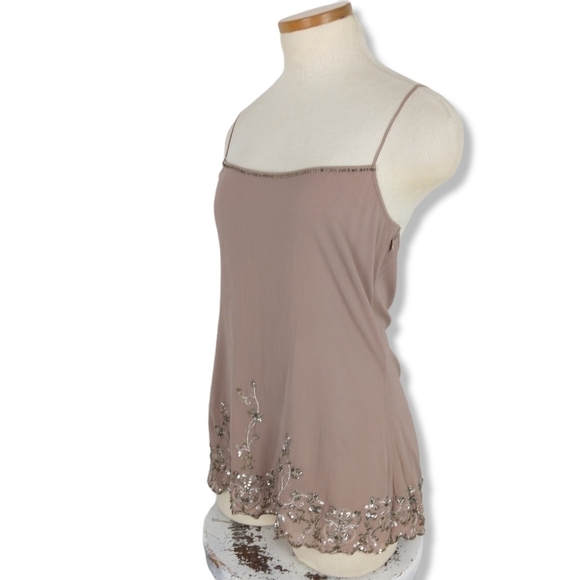 Elie Tahari Silk Embelished Cami Size Small - Picture 4 of 11